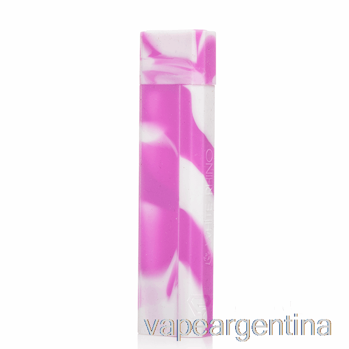 Dab Out De Silicona De Rinoceronte Blanco [cuarzo] Blanco Púrpura (brillo Ultravioleta) Vaporizador Descartable